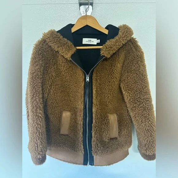 Coach shearling bomber jacket - Picture 1 of 6